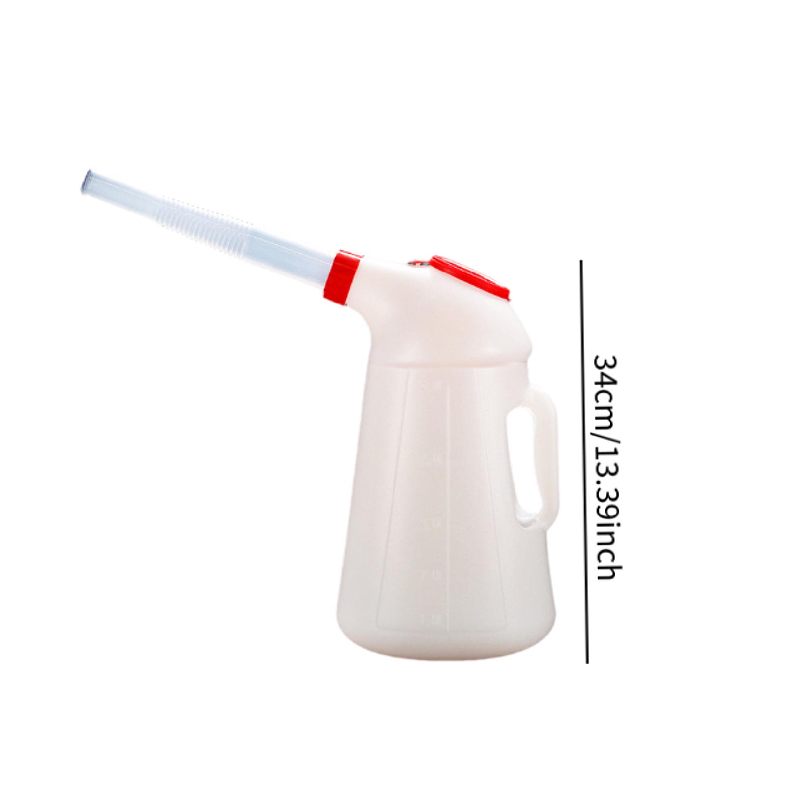 1.2L/2L/3L/4L/5L Oil Measuring Jug petrol can fuel tank with Pouring Flexible for Automotive Garage Oil Measuring container: Blue