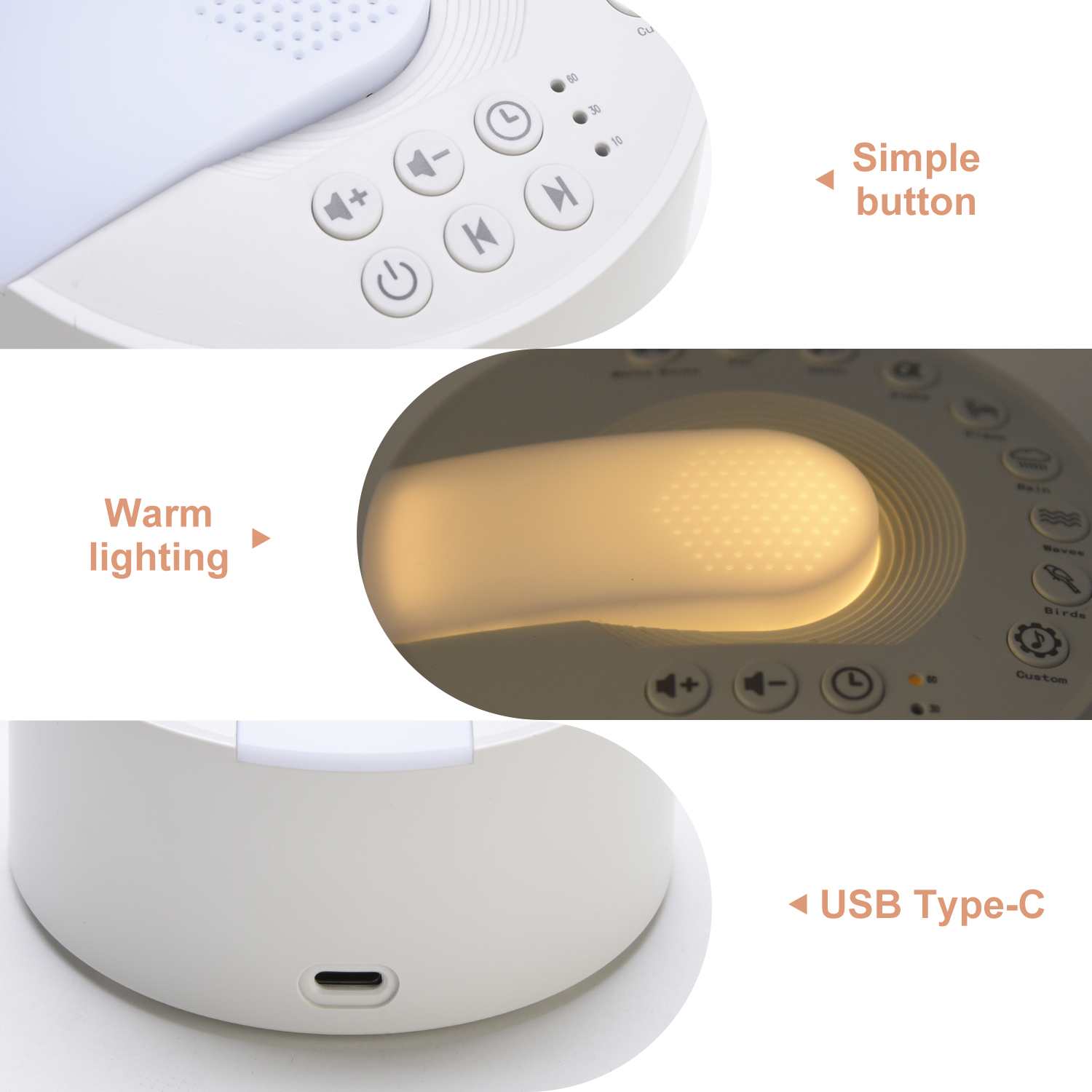White Noise Sound Machine for Adults, Kids, or Sleeping Baby with 15 Sounds | Portable Sound Machine | Kids Sleep Machine