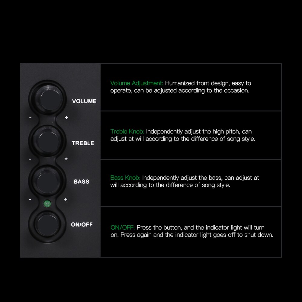 D-205 Actieve Luidspreker Computer Speaker Stereo Input Speaker Usb-Aangedreven Speaker 3.5Mm Audio Speaker Black