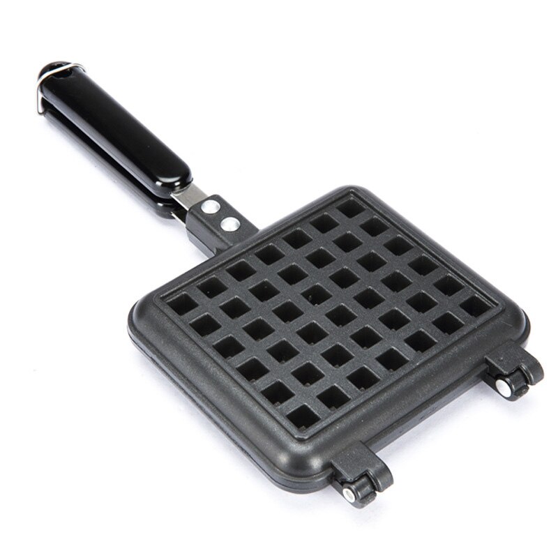 Wafel Pan Iron Anti-aanbak Wafelijzer Pan Gasfornuis Top Wafel Koekenpan Pannenkoek Voor Sandwich Broodrooster Ontbijt Koekenpan