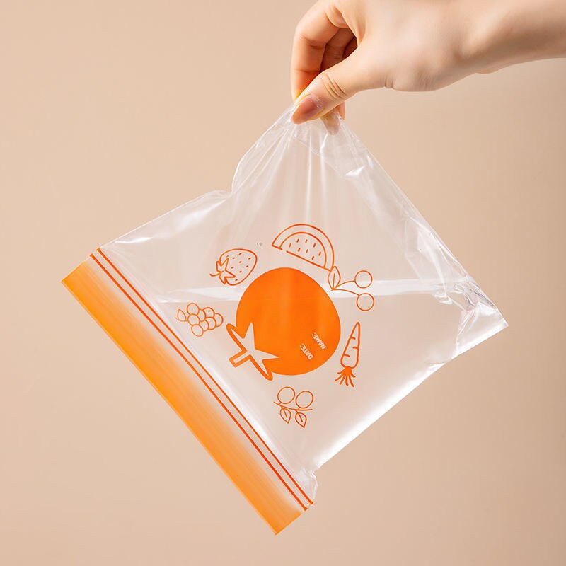 Eco Friendly Reusable PE Ziplock Bag Freezer Food Storage Bag Fresh Shut Saran Wrap Plastic Bags Leakproof Top Kitchen Organizer
