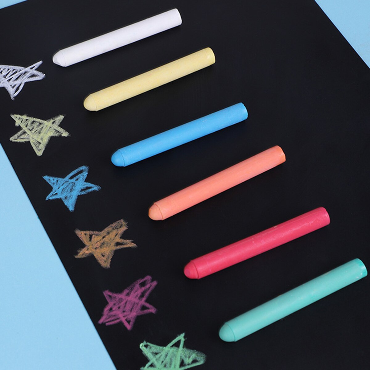 20pcs Chalk Dustless Water Soluble Chalks with Rotary type chalk cover