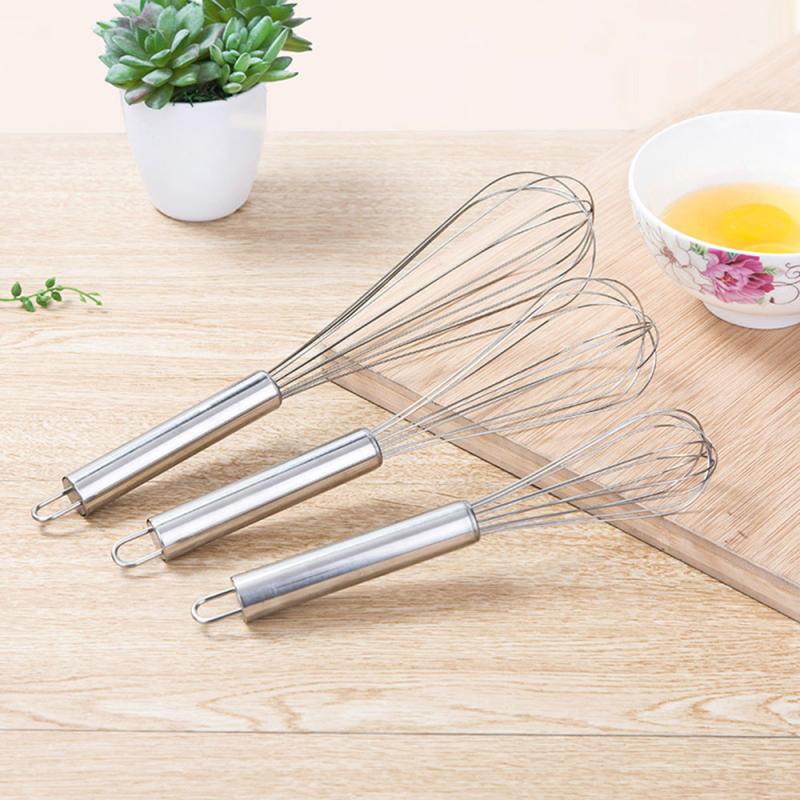 Stainless Steel Manual Whisk Nonstick Easy To Clean Handle Wire Whisk Home Kitchen Baking Cooking Tools 8/10/12 Inches