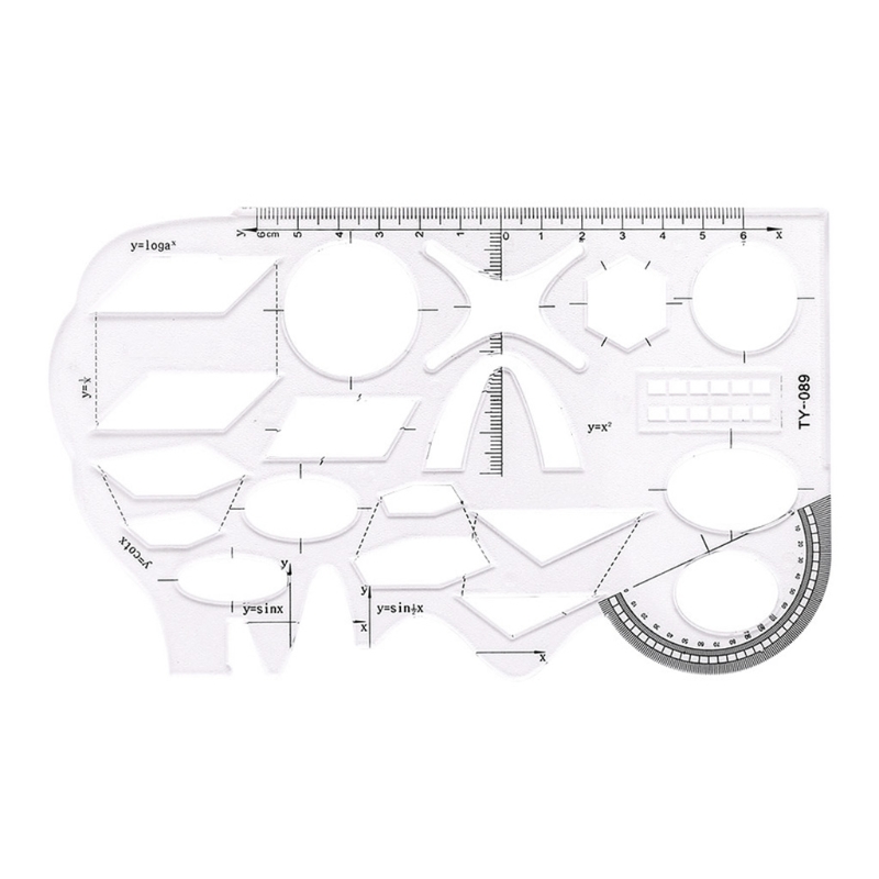 1 Pc Clear Geometry Ruler Architectural Templates Drawing Template Template Architecture Hollow Drafting Ruler Shapes