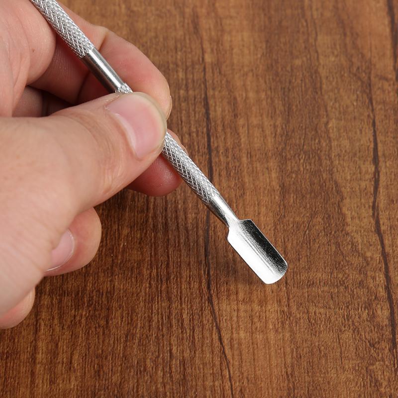 1pc nagelriem nagel duwer lepel verwijderaar roestvrij staal manicure verwijderaar duwer trimmer dode huid verwijderaar nagel kunst verzorgingstool
