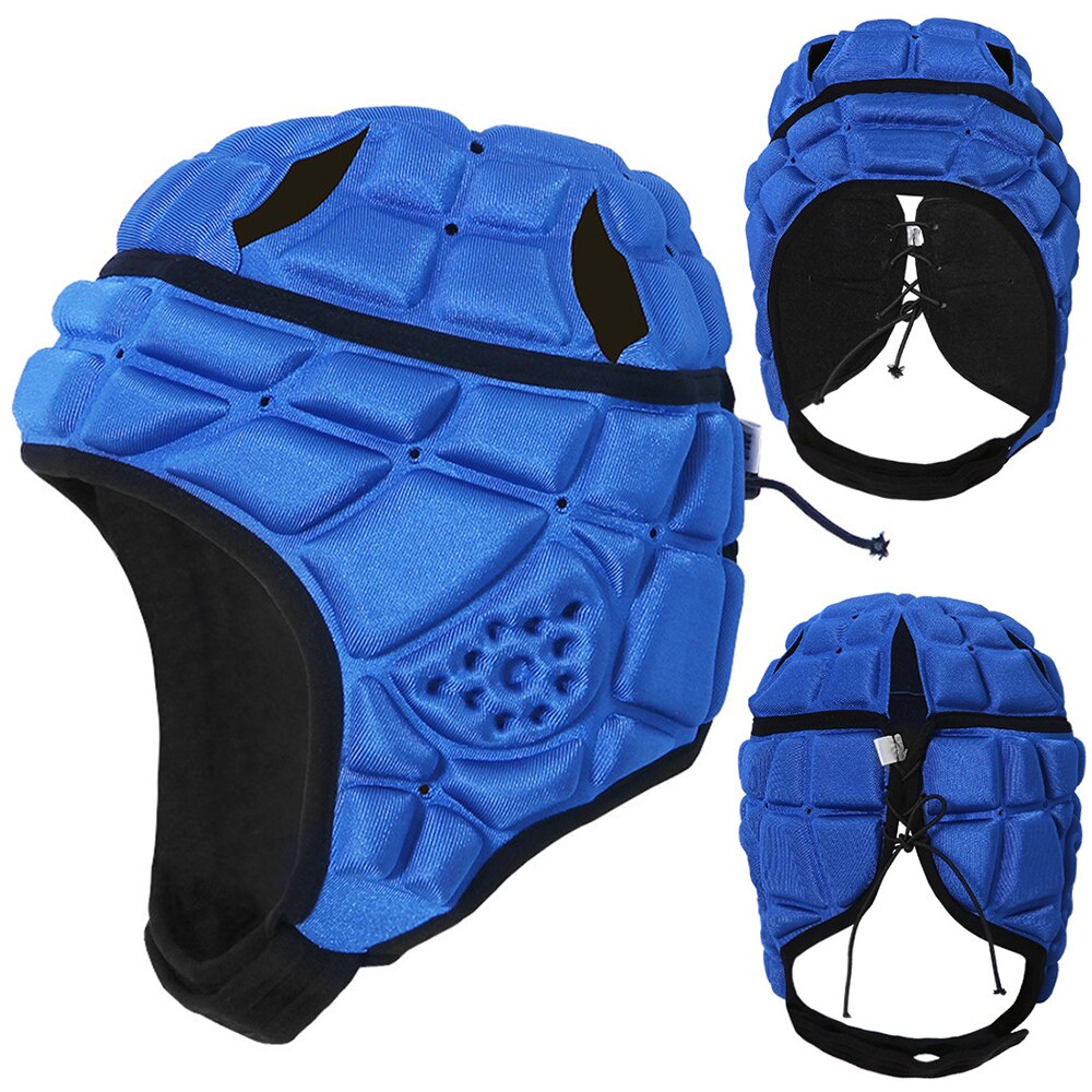 Kids Rugby Helmet - Soft Padded Head Protection For Football, Soccer & Hockey With Adjustable Chin Strap