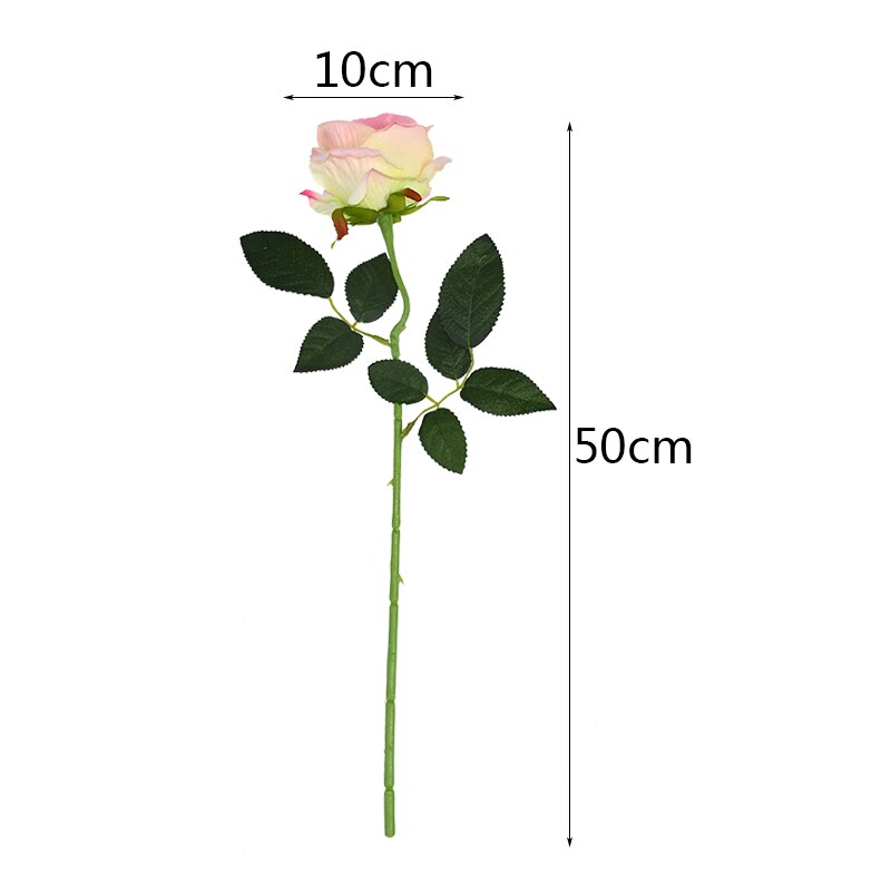 10 stk real touch rose blomster flannel blomster buket enkelt hoved rose kunstige blomster bundt til bryllup dekoration boligindretning