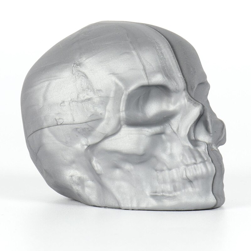 Wine Bottle Stopper Silicone Reusable Skull Shape Silicone Bottle Cork Keep Wine Fresh For Home Party XHC88: Silver