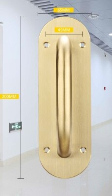 2Pcs/Lot Stainless Steel Face Mount Door Pull Push Plate Fire proof door Brush Gold Rose Gold: Gold Small Round