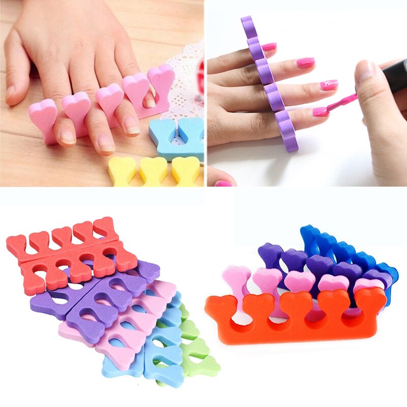 5/10/30/50 stk tåseparatorer finger fod svamp fingerpleje blød gel uv polish manicure pedicure nail art værktøjer