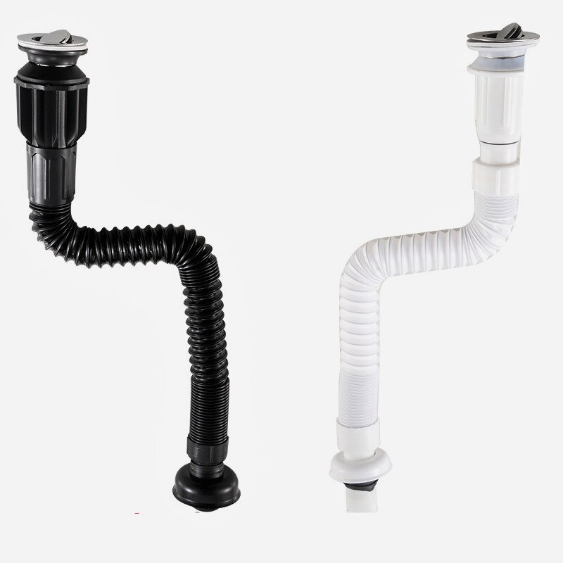 1Pc Kitchen Sewer Drain Pipe Flexible Retractable Bathroom Sink Plumbing For Home Wash Basin Downcomer Plumbing Accessories