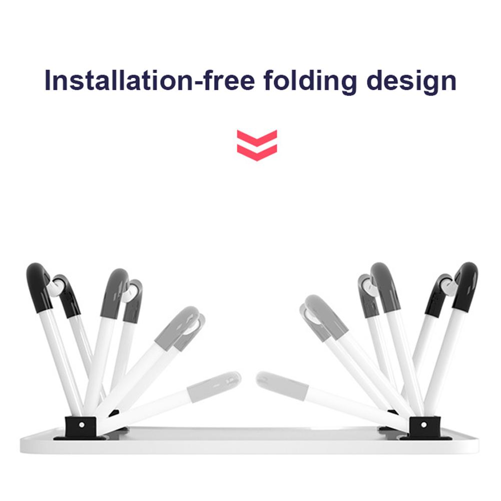 Folding Laptop Table Notebook Desk Breakfast Serving Bed Trays Adjustable Foldable Legs Computer Desk Stand