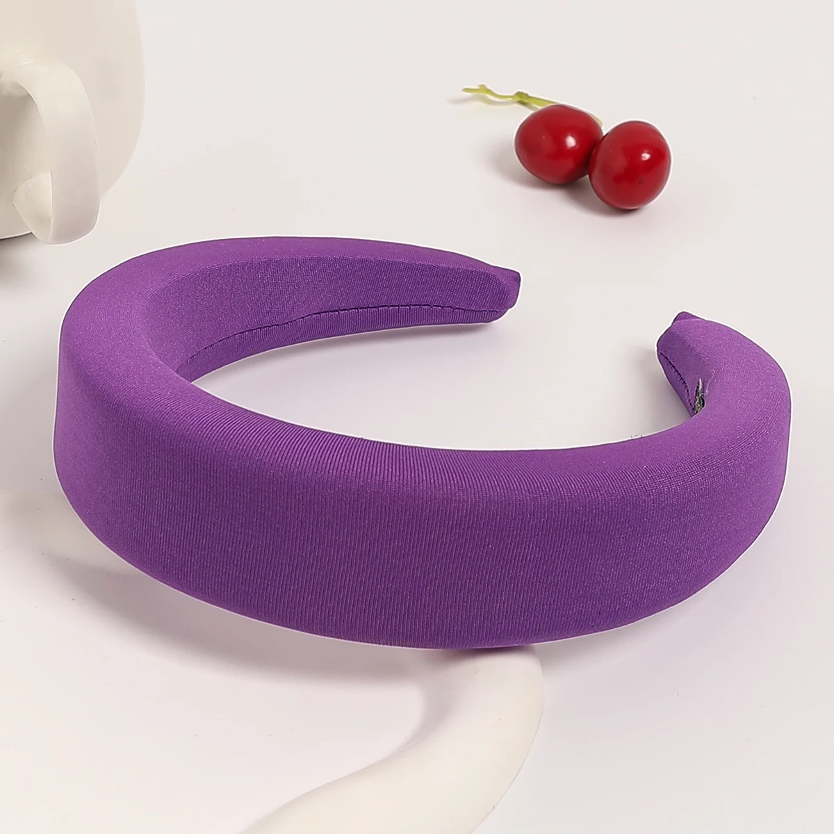 Nuevas diademas acolchadas de para mujer, diademas de bisel ancho, diadema gruesa antideslizante de esponja para niñas, accesorios para el cabello de: Naranja
