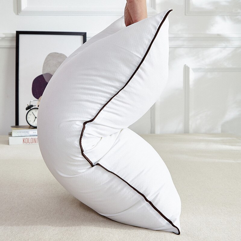 2pz cuscino nucleo Hotel cuscino singolo doppio cuscino tessuto raso di cotone federa Quadrato rettangolo cuscino Bianco morbido cuscini a casa