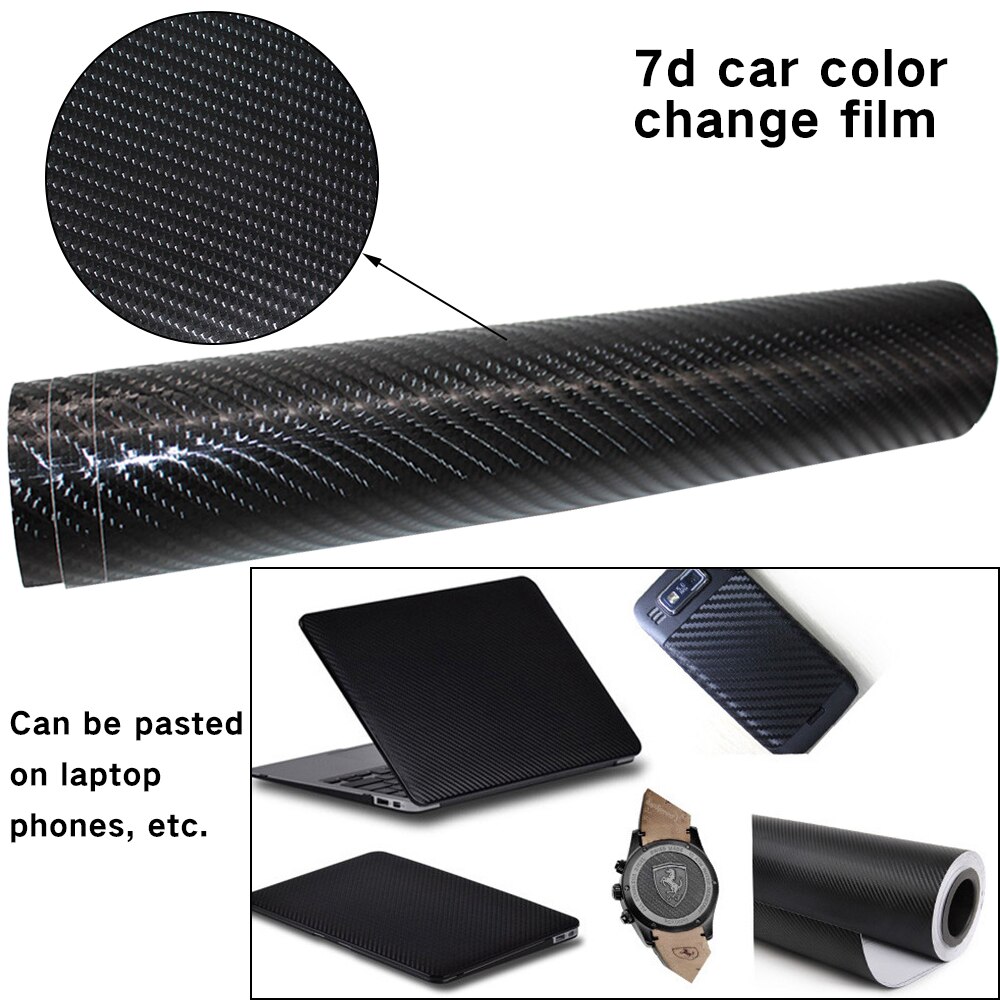 30*150cm 7D Universal Black Carbon Fiber Vinyl Auto Motorrad Wrap Blatt Rolle Film Helle Aufkleber Folie Aufkleber auto Styling Film