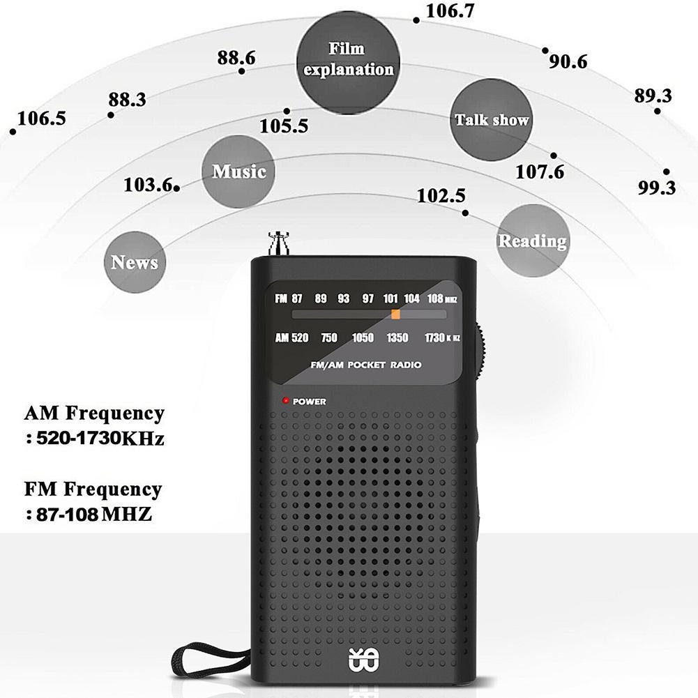 Full band FM/AM analog radio Pocket portable radio M6Q6