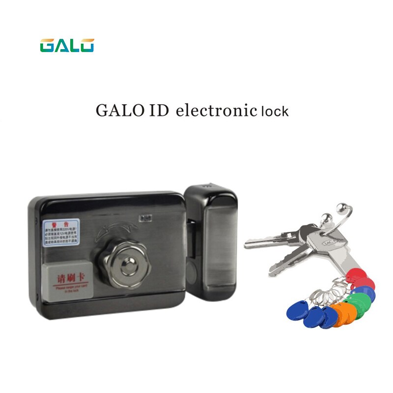 DC12V Electric rim lock for Metal Door Gate Electric Door Lock Opener 125KHZ RFID Card Lock Keyless Lock Electric Release