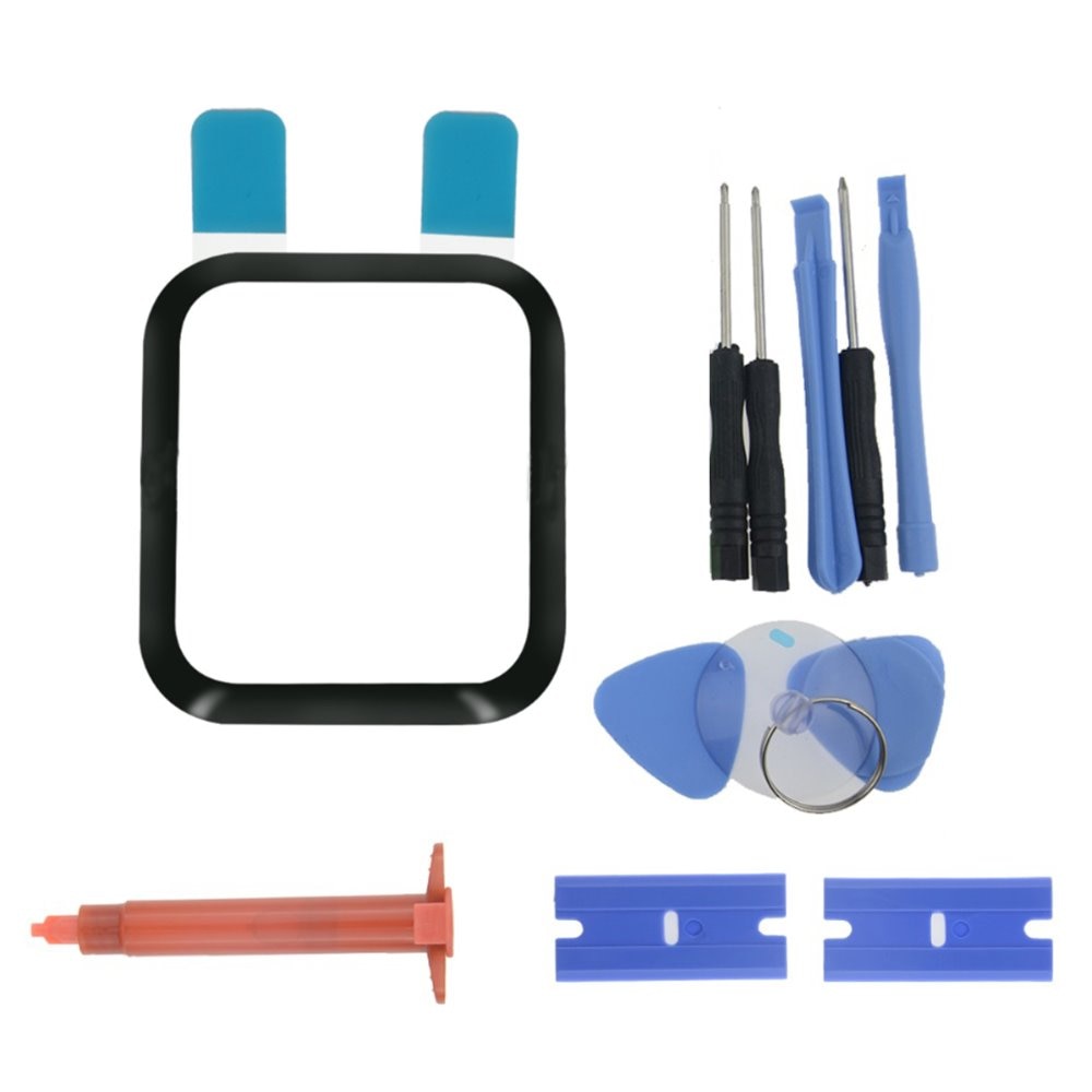 Front Screen Glass Lens Repair Kits UV LOCA Glue for Apple Watch Series 4 40mm 44mm 3 38mm 42mm LCD Touch Outer Glass Panel+Tool