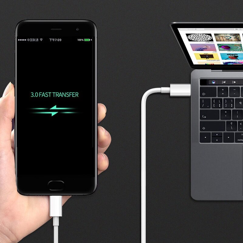 2m type-c naar type-c kabeladapter usb c naar usb c oplaadconnector voor samsung galaxy  s8 s9 plus xiaomi mi mix 2s type-c oplader