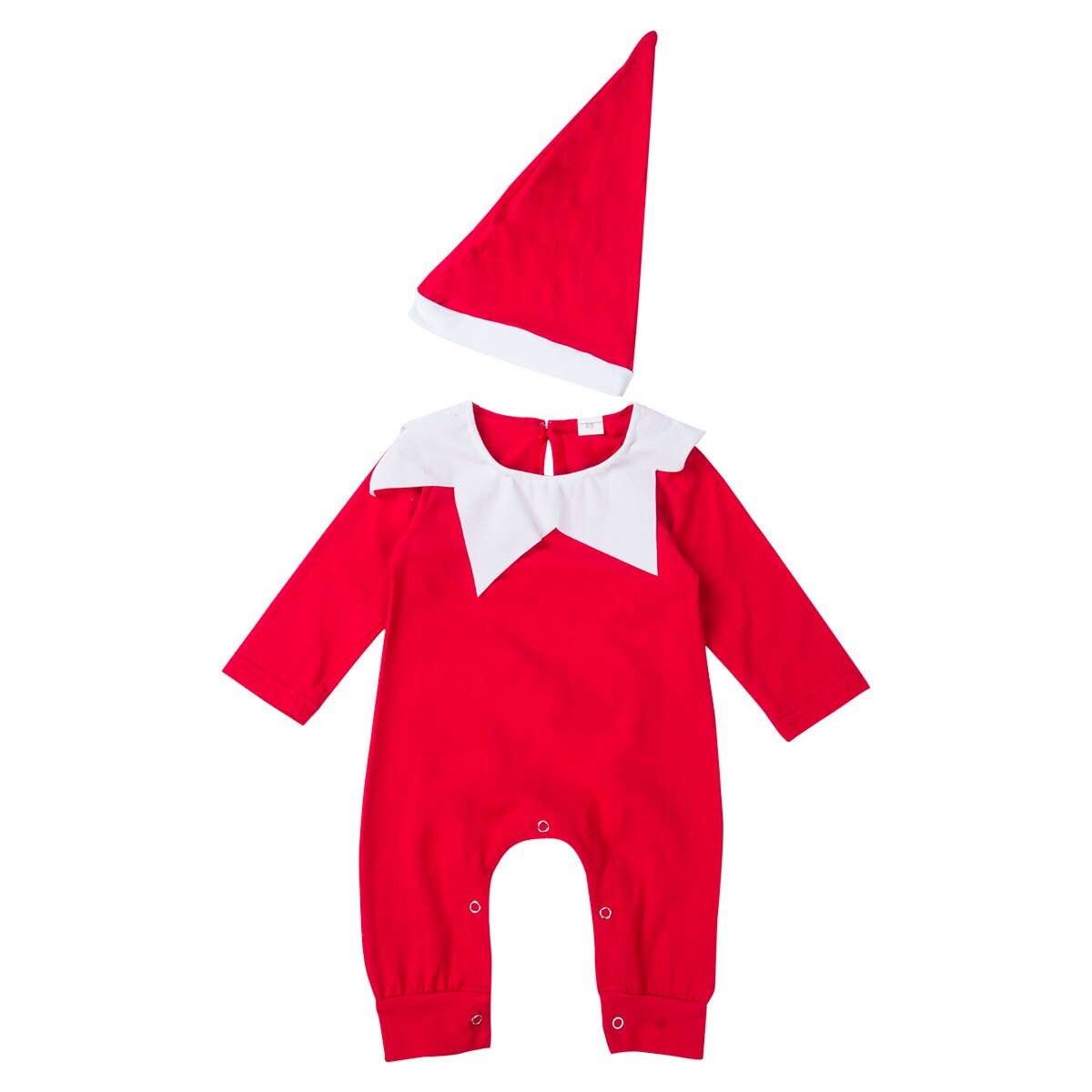 Jule alf kostume nyfødte børn baby dreng pige romper jumpsuits hat outfits tøj: 3m