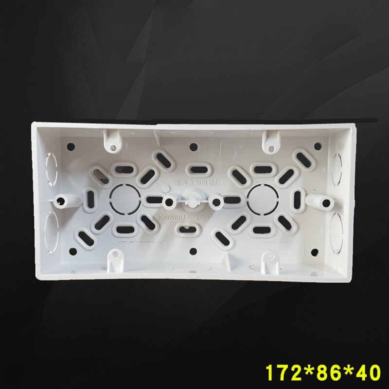 Wall Surface Mounted Switch Back Box 172*86*40mm Double Bottom Wire Box For 86 Type Socket