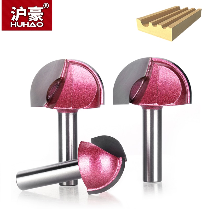 HUHAO 1pc Shank 8mm Radius Round Grooving Cove Box Bit CNC Round Nose Router Bits For Wood Industrial Grade Woodworking Endmill