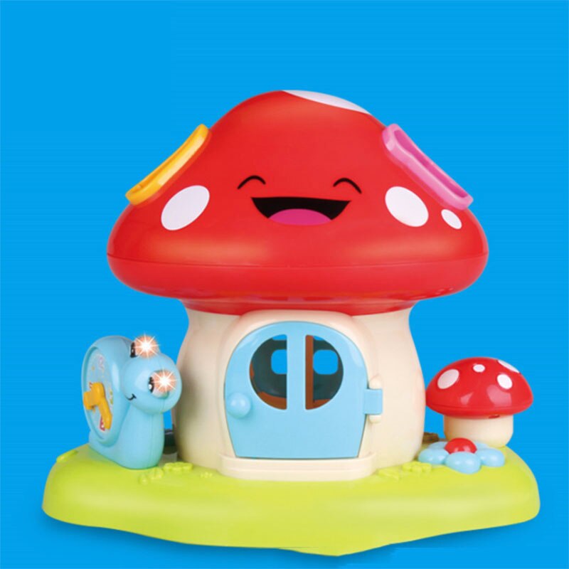 Children's toy cute music mushroom house puzzle baby game table early education voice Board game toy