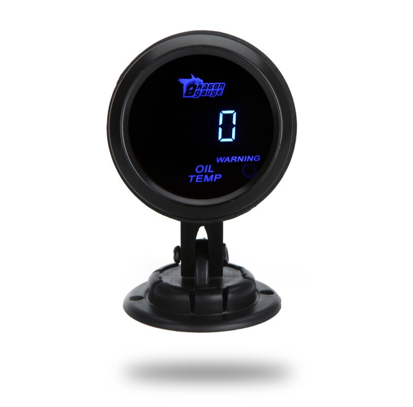 Digital Oil Temp Temperature Meter Gauge with Sensor for Car 52mm 2in LCD 40~150 Celsius Degree Black White Optional