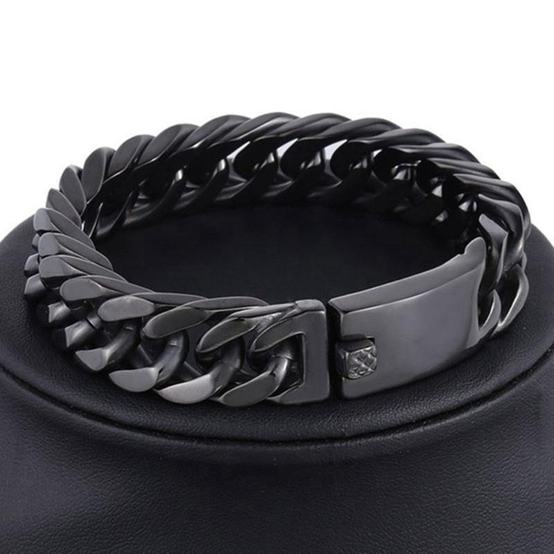 Mannen Dubbele Gesp Armband Retro Vergulde Mannen Gegalvaniseerde Ketting Link Gesp Armbanden Metalen Armband Ketting Sieraden