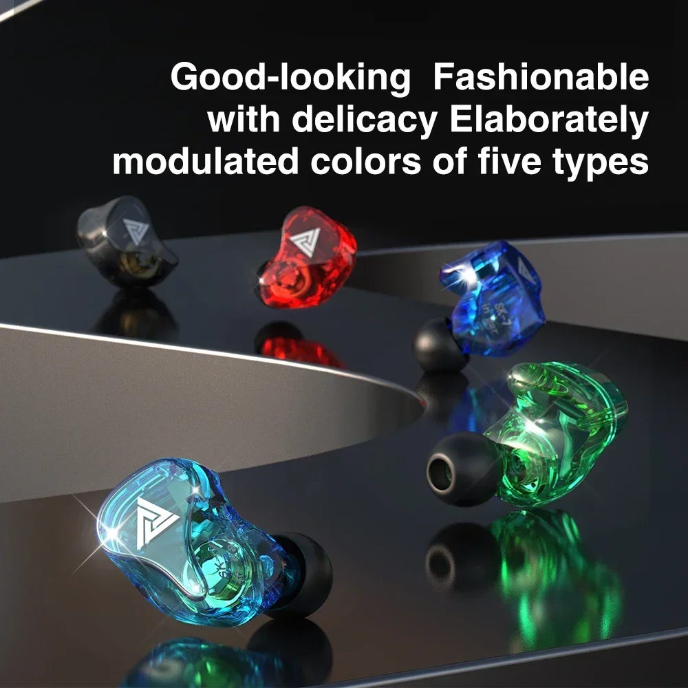 QKZ SK7 Copper Driver HiFi In Ear Wired Earphone Bass Stereo Headphone Noise Cancelling Headset Sport Earbuds 3.5MM With Mic