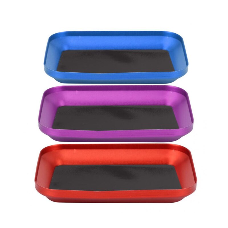 Aluminum Alloy Magnetic Tray Storage Box Container Ring Electronic Parts Screw Beads Organizer Case