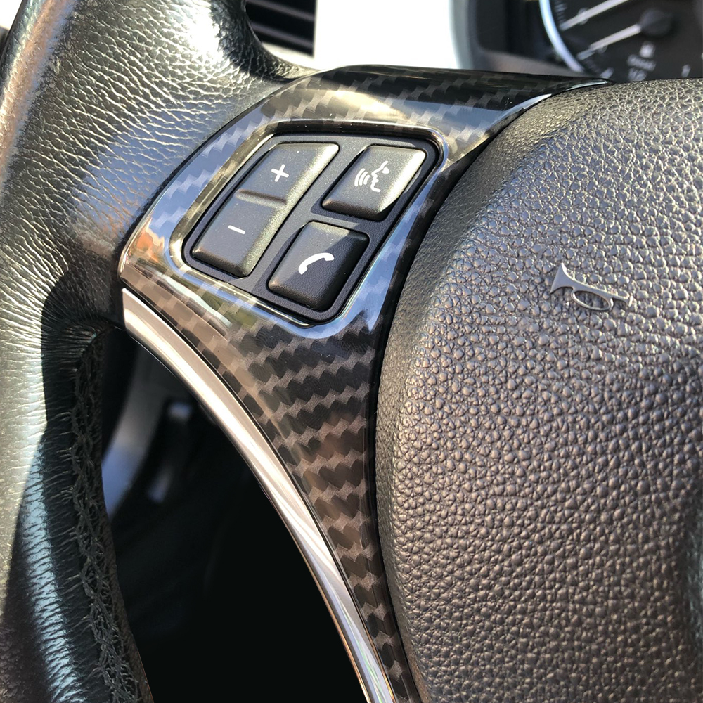 Cubierta decorativa para Panel de volante de coche, pegatina de moldura de fibra de carbono para BMW Serie 1, 3, E87, E90, E92, E93, 2005 -
