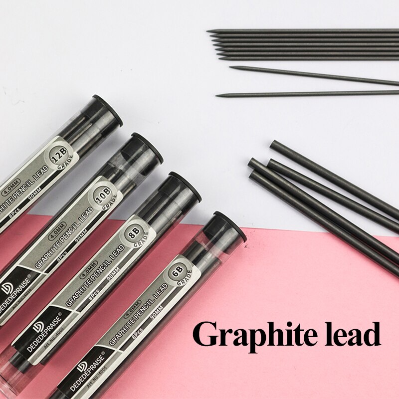 2.0/4.0mm Mechanical/Automatic Charcoal Pencil Graphite Lead/Refills/Core Replaceable HB/2B/4B/6B/8B/10B/12B Sketch Stationery