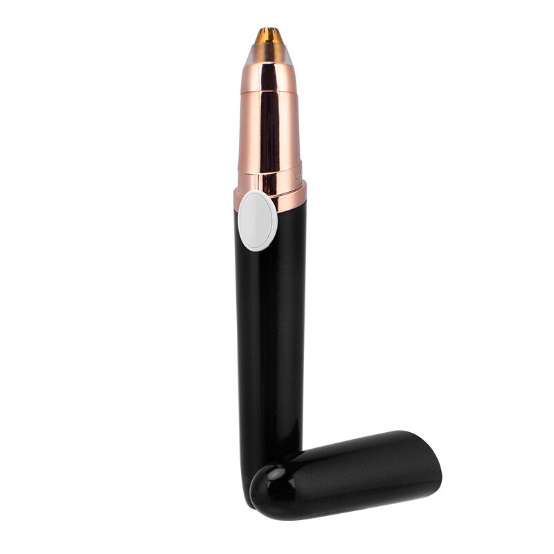 Oplaadbare elektrische gezichts- en wenkbrauwschaar, mini draagbare tondeuse voor vrouwen, lichaamsscheerapparaat, ontharingsmes, pijnloos scheermes, epilator: Zwarte batterij