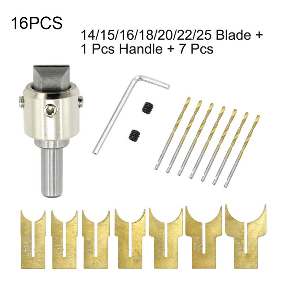 Premium Beads Drill Bit Wooden Bead Maker Buddha Beads Ball Router Bit Woodworking Tools Glitch-free TP: 16pcs Set