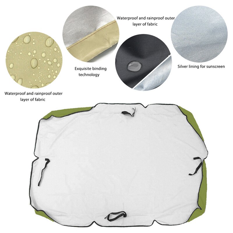 2/3- zits tuinschommelstoel luifelhoes schaduwdoek waterdicht uv-bestendig buiten tuin hangmat tent schommel bovenhoes niet vervaagd