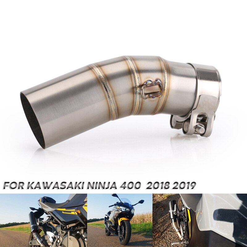 Motorcycle 51Mm Stainless Steel Exhaust Pipe for Kawasaki Ninja 400 Z400 Ninja 400 Connecting Tube