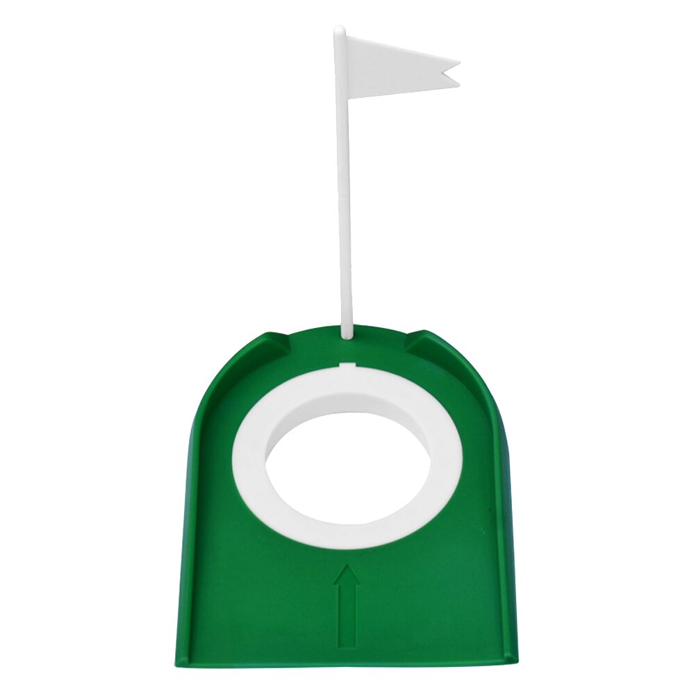 1pc Indoor Golf Putting Cup with Hole Flag Ball Training Putter Practice Aids Rubber Putting Cup 4 1/4" Green