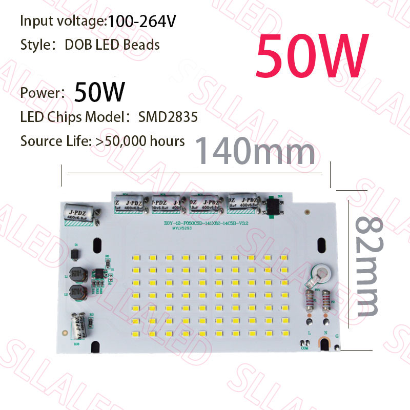 Matriz Led de 220v, cuentas Led de 20W, 50W, 6000K, SMD2835, Chips Led de matriz, accesorios de iluminación de jardín para interiores y exteriores superbrillantes
