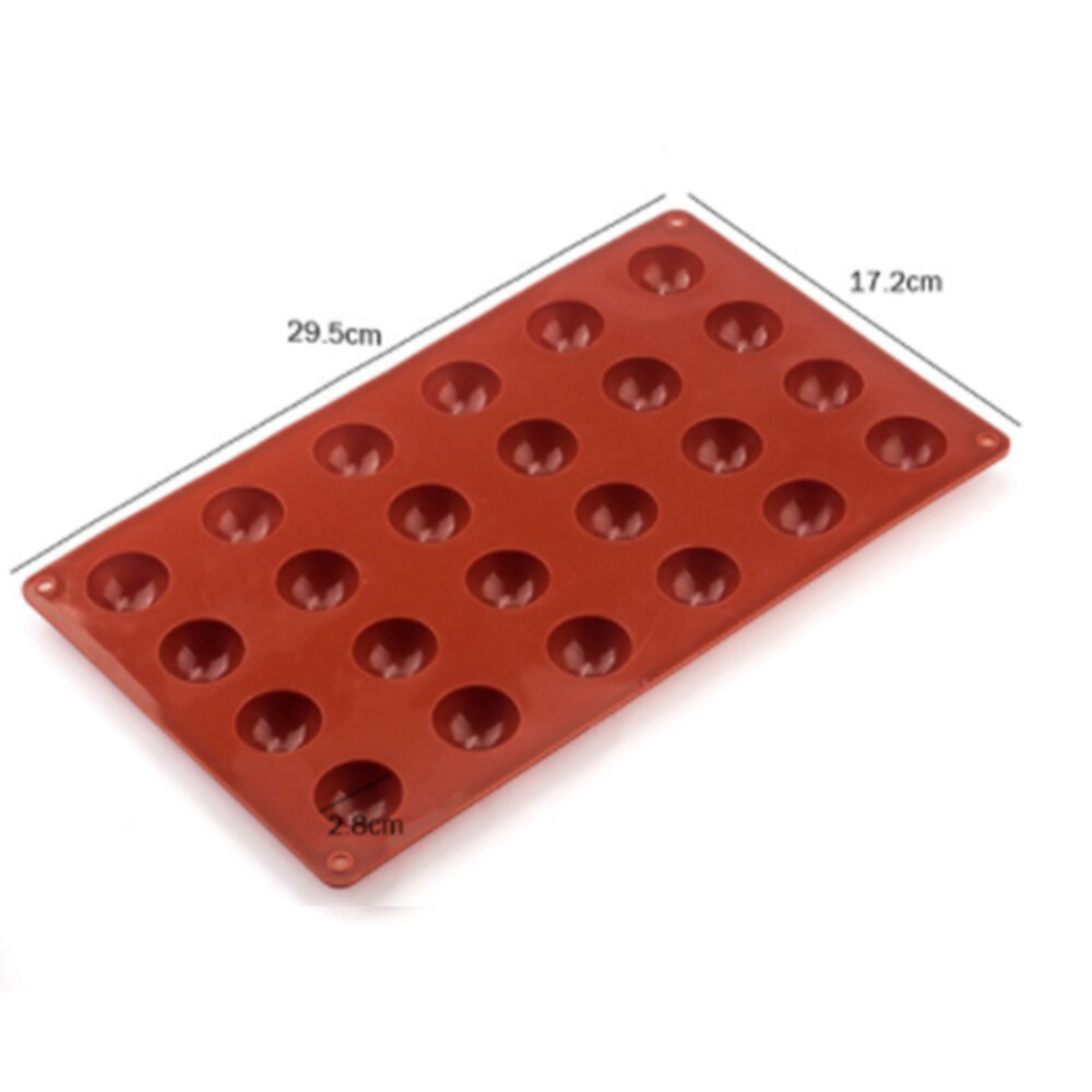 Mezza sfera sfera stampo in silicone torta rotonda cioccolato pasticceria Bakeware stampino budino gelatina sapone Pannello caramelle stampi da forno cucina: 24 hole