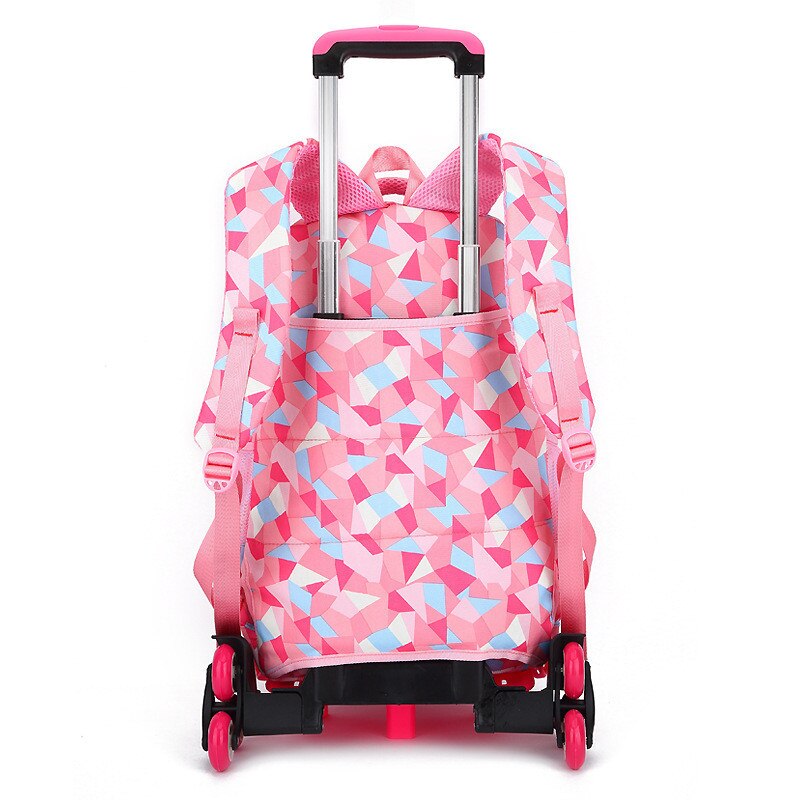 Mochila de viagem para crianças meninas do trole escola primária criança bagpacks com 6 rodas sac a dos enfant fille