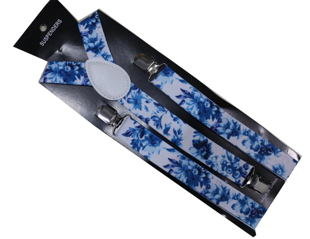 Fashionable 1 Inch Wide Adult Adjustable Clip On Floral Suspenders Flower Braces For Womens Ladies: D