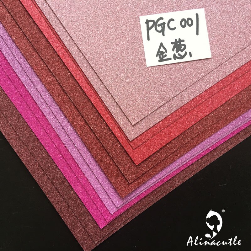 12pc 6 farger  x 2 ark kartong papir kartong fargenyanser glitter  a4 250 gsm papir gjør-det-selv scrapbooking papirpakke håndverkskort