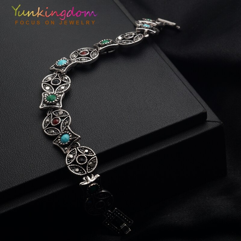 Yunkingdom Bohemian Etnische Sieraden Wit Goud Kleur Resin Armbanden Voor Vrouwen Armbanden YUN0584