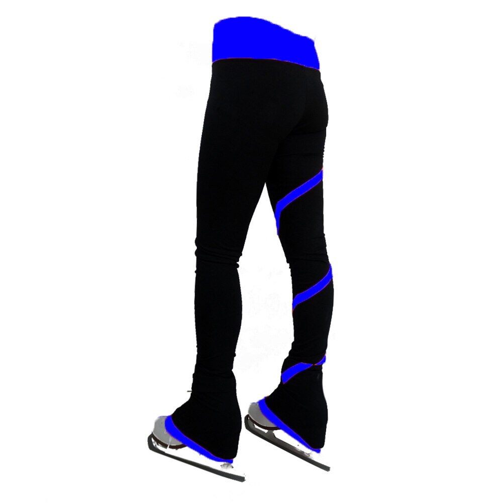 Outdoor Zachte Warme Flanellen Streep Panty Kids Childrens Sport Kunstschaatsen Broek Training Concurrentie Hoge Elasticiteit Lange