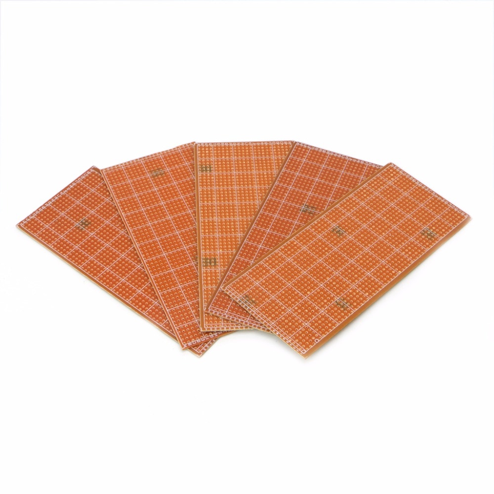 5 Pcs 6.5X14.5 Cm Stripboard Veroboard Prototype Gedrukt Circuit Ongesneden Pcb Platine Enkelzijdig Printplaat Rental &