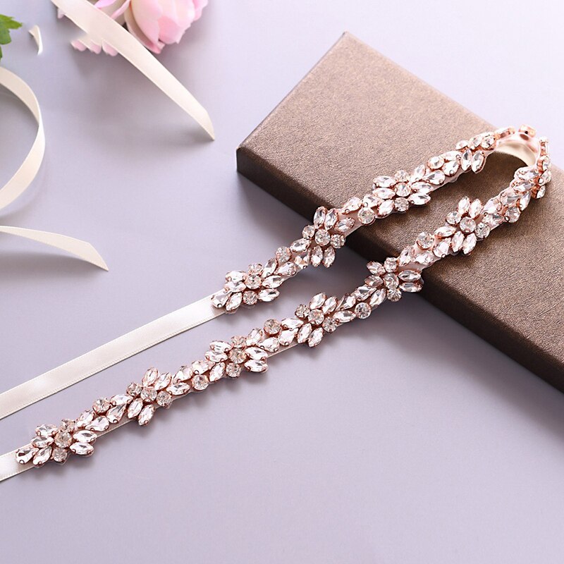 Ceinture avec strass pour robe de mariée, ceinture en cristal argenté, ceinture diamant, robe de mariée, robe de soirée, accessoires de mariage: White