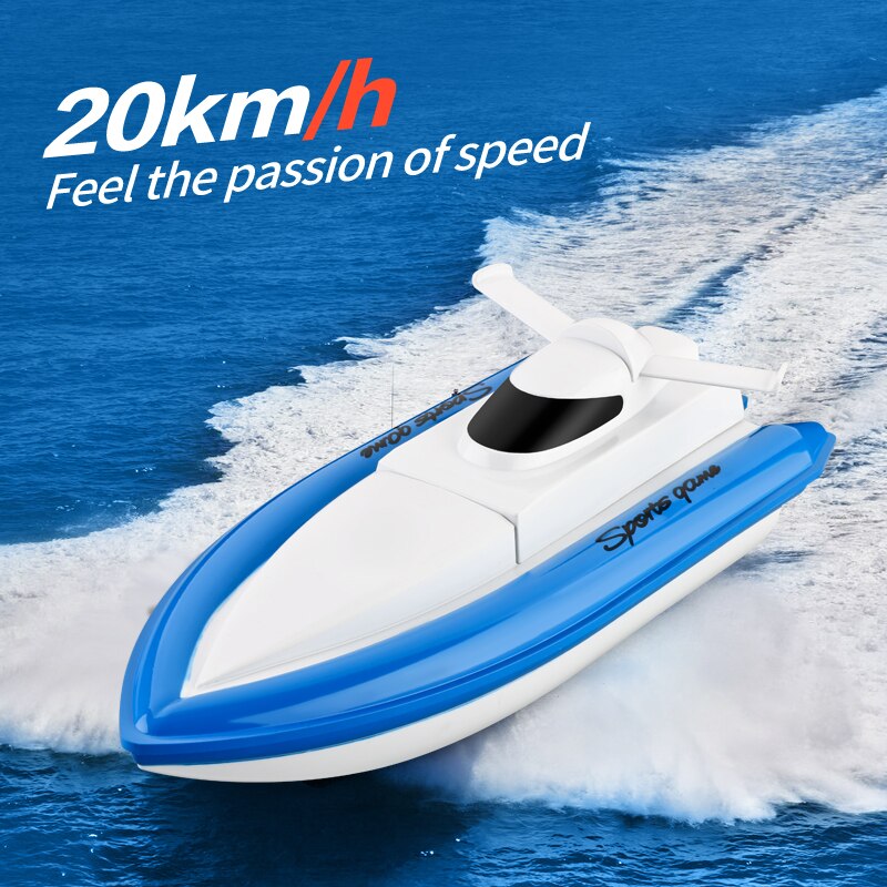 upgrade 2.4GHZ RC Boat 4CH 20Km/h Remote Control Boat High Speed Yacht 80-100M Remote Control Distance for children