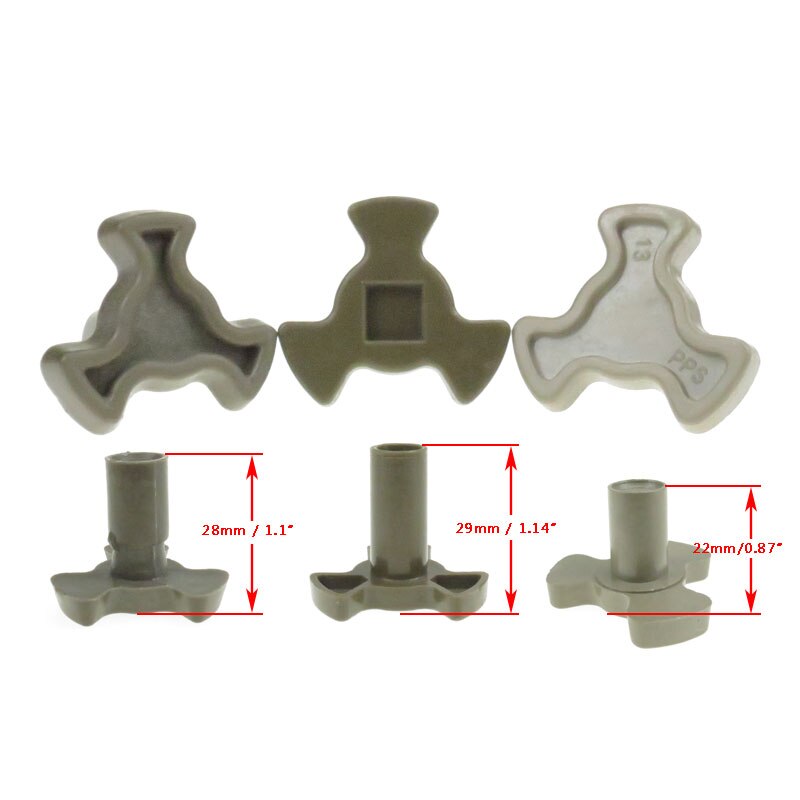2 stücke Universal- Mikrowelle Kupplung Glas Plattenspieler Koppler Ersatzteile Stock Kupplung Zahn Werkzeuge Mikrowelle Zubehör Modell 2
