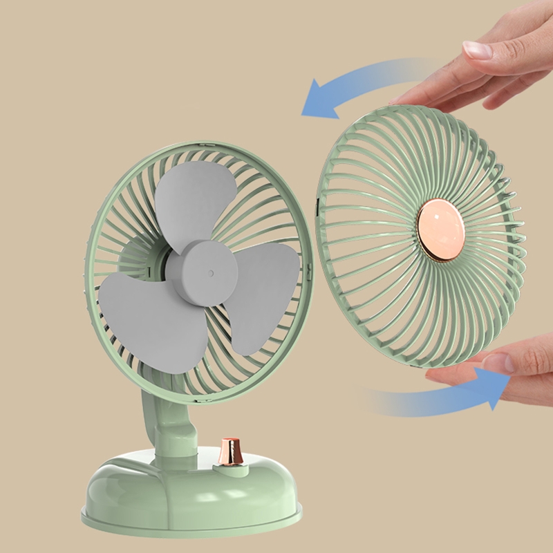 Oscillating Fan Desktop Fan Shaking Head USB Fan Stepless Wind Speed Low Noise